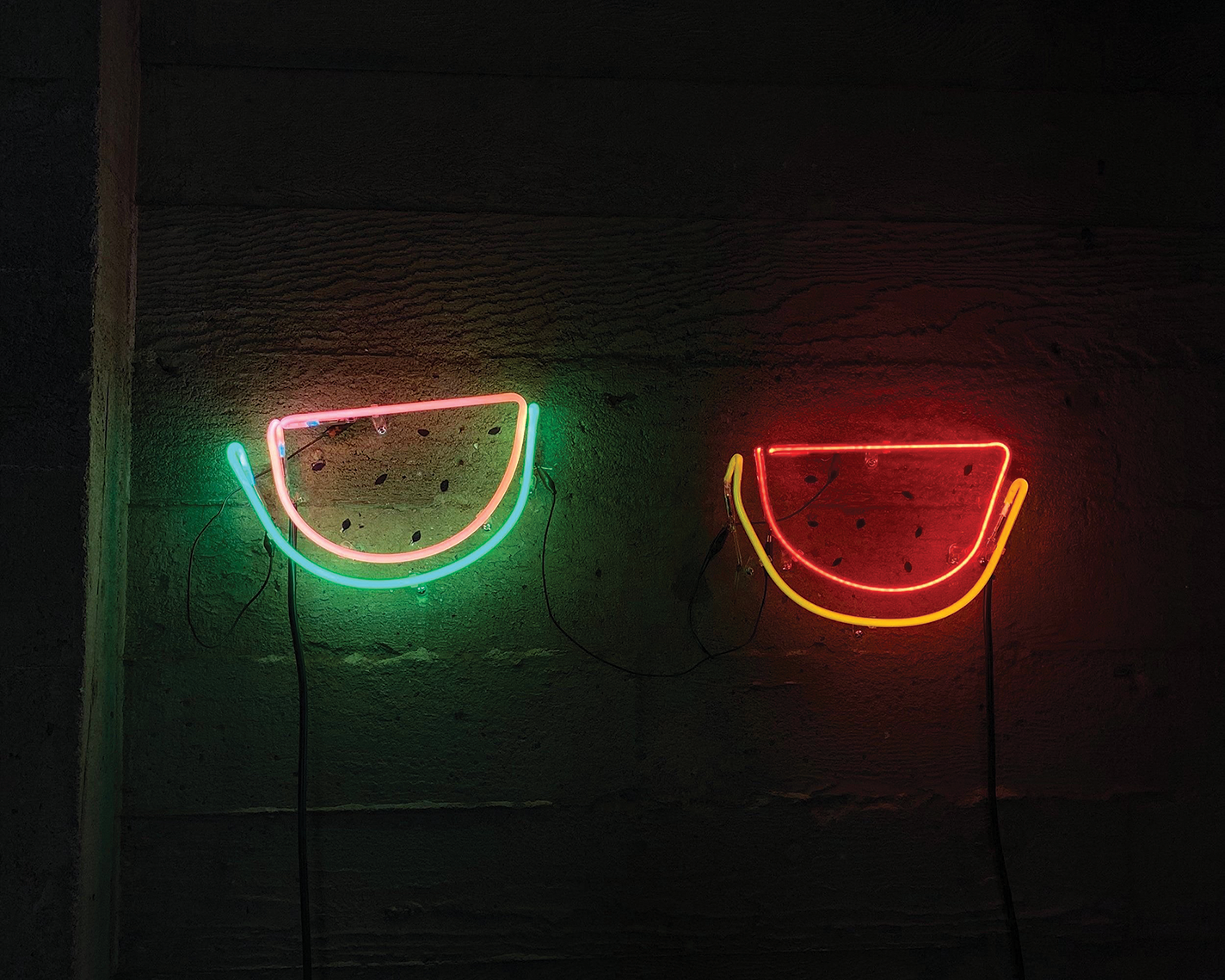 Jude Abu Zaineh’s watermelons neon sculpture