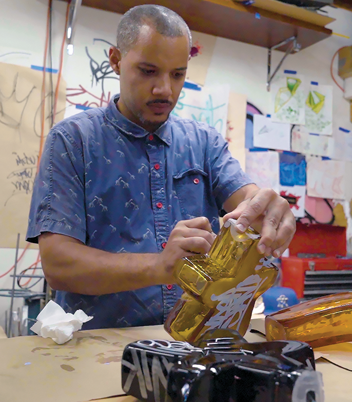 Leo Tecosky in his studio