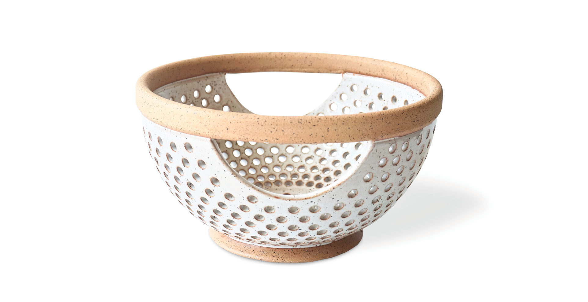 Handmade ceramic colander