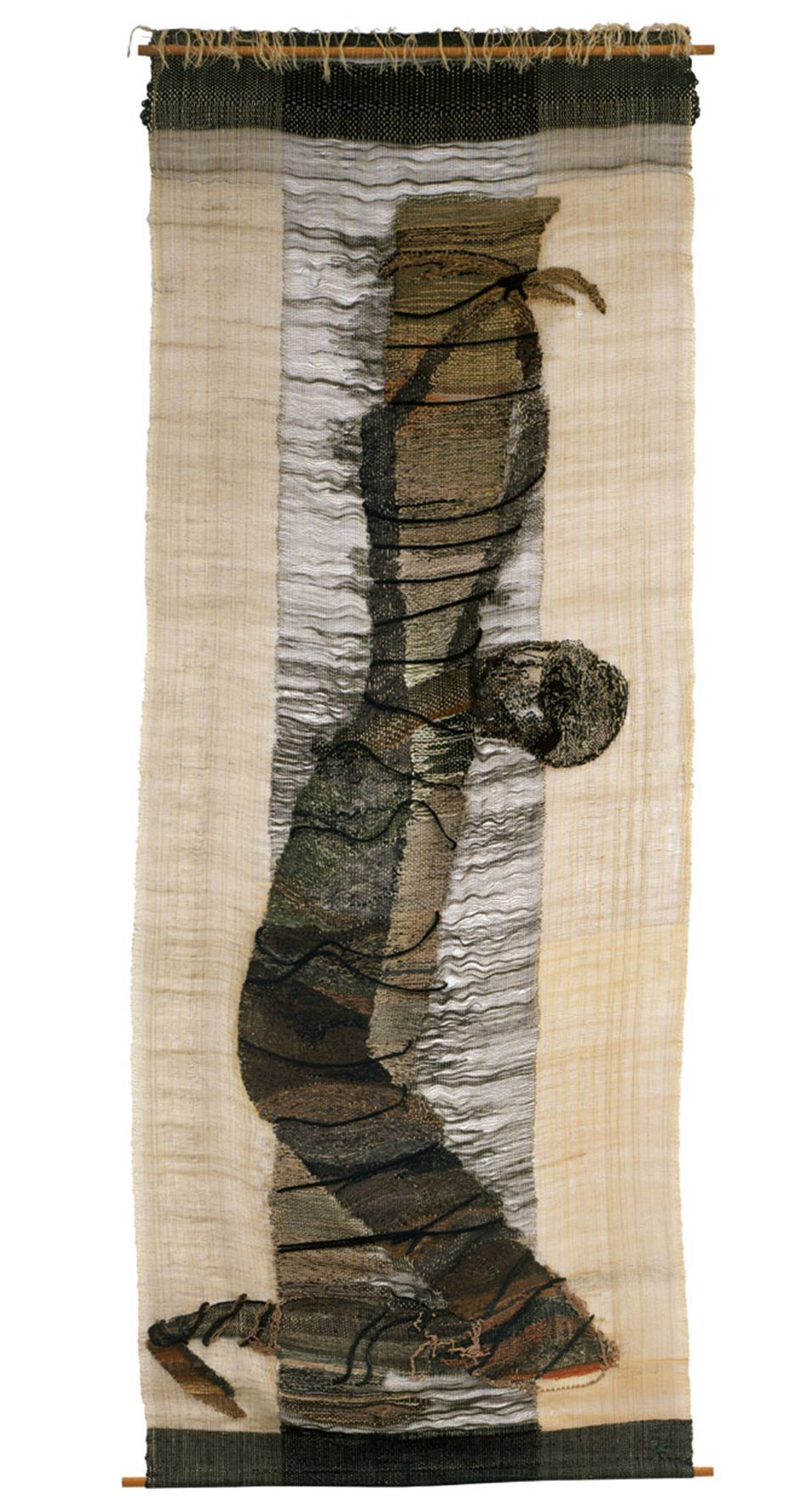 Lenore Tawney's 1957 textile piece Bound Man.