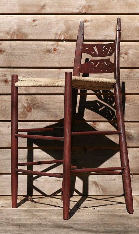 Tall wooden chair by Robell Awake