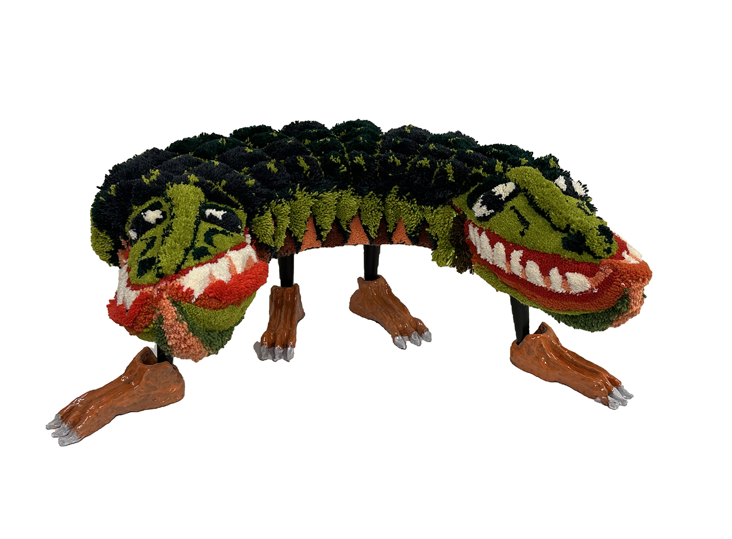 Double-headed alligator bench