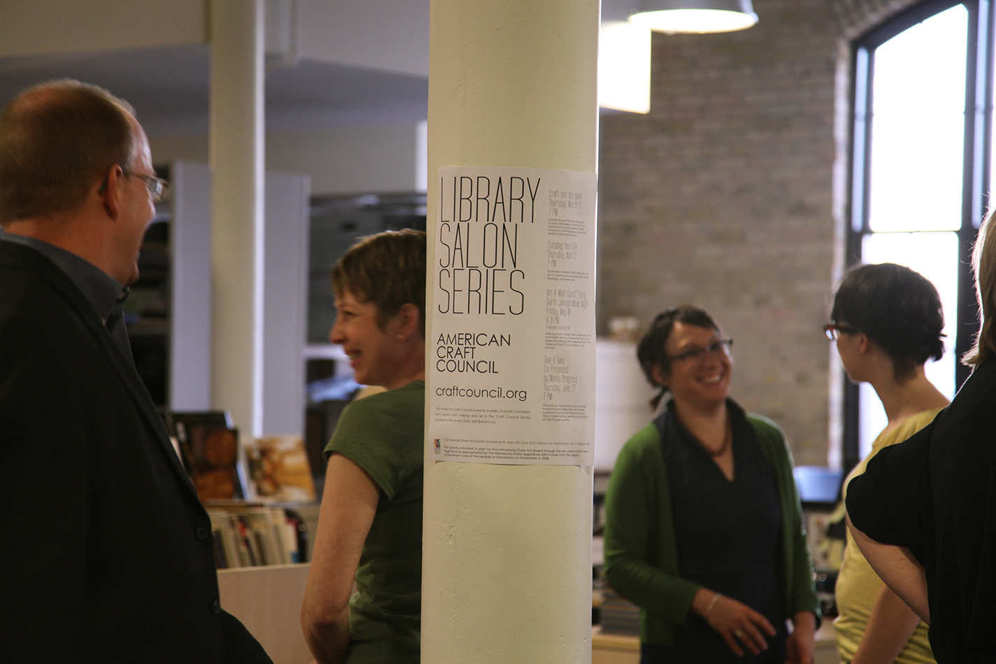 Attendees at the March 2012 salon at the ACC Library & Archives.